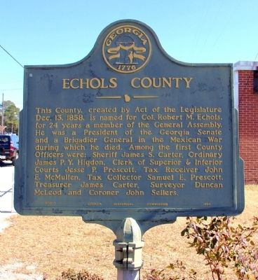 Echols County Marker image. Click for full size.