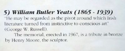 William Butler Yeats Marker. Click for full size. William Butler Yeats Marker image. Click for full size.