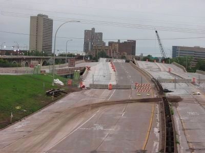 Nearby Collapsed Interstate Bridge. Click for full size. Nearby Collapsed Interstate Bridge image. Click for full size.