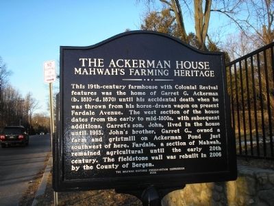 The Ackerman House Marker image. Click for full size.
