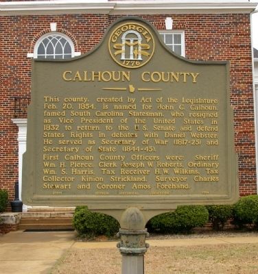 Calhoun County Marker image. Click for full size.
