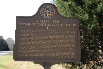 William Few Signer of the U.S. Constitution Marker image. Click for full size.