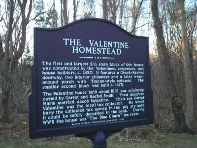 The Valentine Homestead Marker. Click for full size. The Valentine Homestead Marker image. Click for full size.