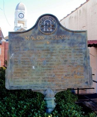 Macon County Marker. Click for full size. Macon County Marker image. Click for full size.