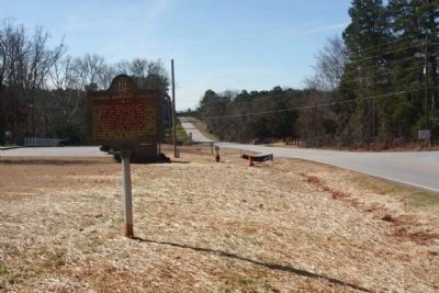 Sharon Baptist Church Marker, looking west along Cobbham Road (State Road 150). Click for full size. Sharon Baptist Church Marker, looking west along Cobbham Road (State Road 150) image. Click for full size.