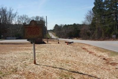 Sharon Baptist Church Marker, looking west along Cobbham Road (State Road 150) image. Click for full size.