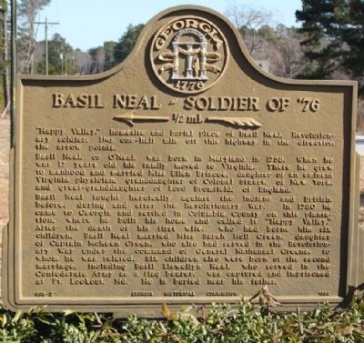 Basil Neal - Soldier of '76 Marker image. Click for full size.