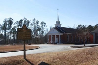 First Baptist Church in Georgia and Marker. Click for full size. First Baptist Church in Georgia and Marker image. Click for full size.