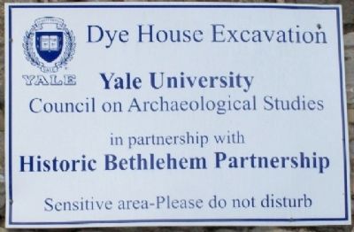 Dye House Excavation Marker image. Click for full size.