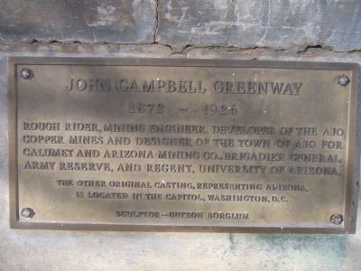 John Campbell Greenway Marker. Click for full size. John Campbell Greenway Marker image. Click for full size.