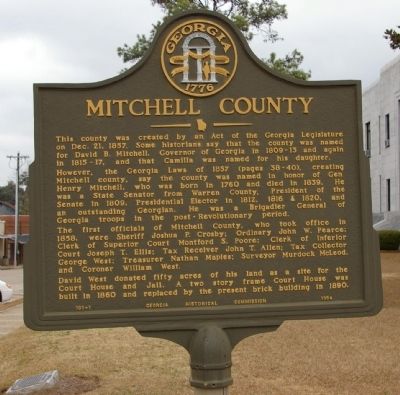 Mitchell County Marker. Click for full size. Mitchell County Marker image. Click for full size.