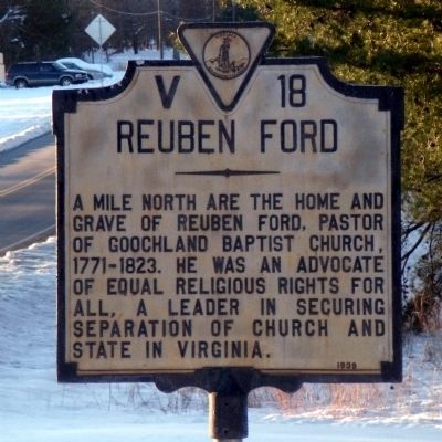 Reuben Ford Marker. Click for full size. Reuben Ford Marker image. Click for full size.