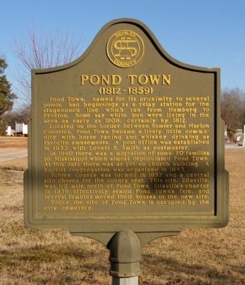 Pond Town Marker image. Click for full size.