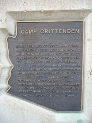 Camp Crittenden Marker image. Click for full size.