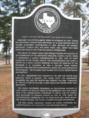 First United Methodist Church of Lufkin Marker image. Click for full size.