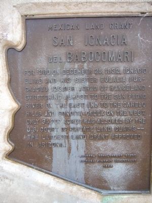 San Ignacia del Babocomari Marker image. Click for full size.