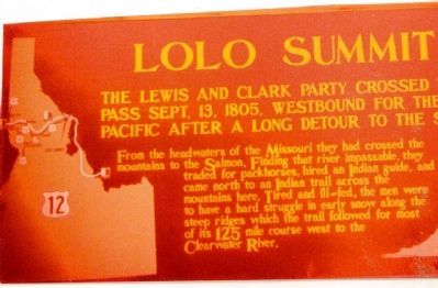 Lolo Summit Marker image. Click for full size.