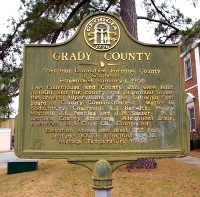 Grady County Marker image. Click for full size.