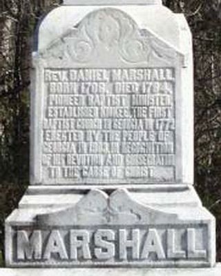 Rev. Daniel Marshall Marker image. Click for full size.