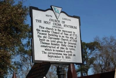 Church of the Holy Cross Stateburg Marker front image. Click for full size.