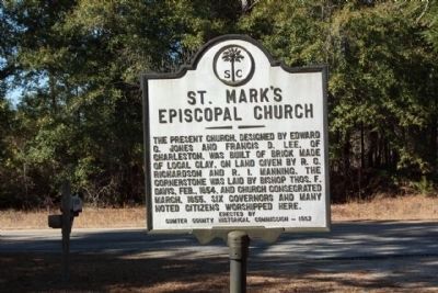 St. Mark's Episcopal Church Marker, reverse side image. Click for full size.