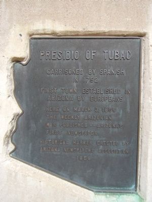 Presidio of Tubac Marker image. Click for full size.