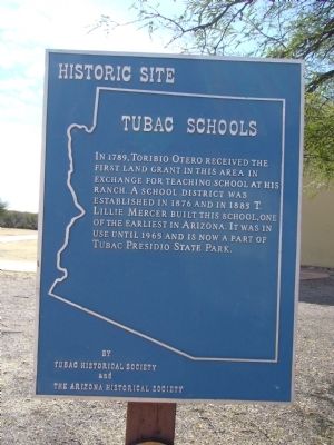 Tubac Schools Marker image. Click for full size.