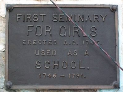 First Seminary for Girls Marker image. Click for full size.