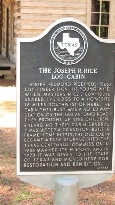 The Joseph R. Rice Log Cabin Marker image. Click for full size.