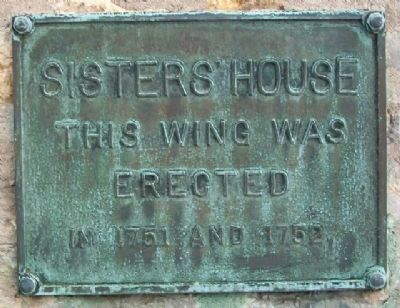 Sisters' House 1751/1752 Wing Marker image. Click for full size.