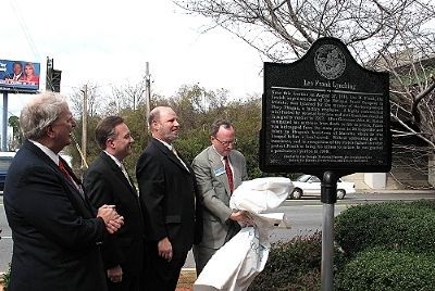 Leo Frank Lynching Marker dedication image. Click for full size.