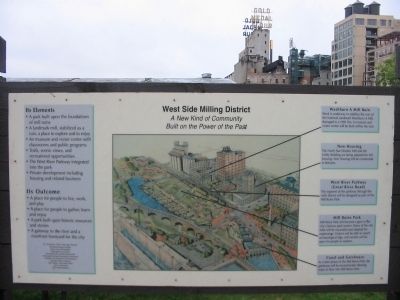 Nearby West Side Milling District Sign. Click for full size. Nearby West Side Milling District Sign image. Click for full size.