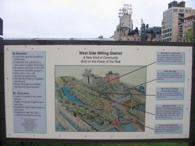 Nearby West Side Milling District Sign image. Click for full size.