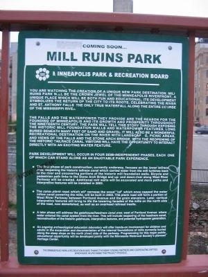 Nearby Mill Ruins Park Sign. Click for full size. Nearby Mill Ruins Park Sign image. Click for full size.