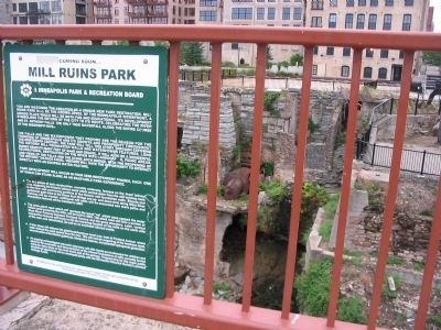 Mill Ruins and Sign image. Click for full size.
