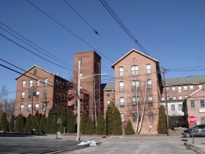 Old Henry W. Merriam Shoe Factory and Marker. Click for full size. Old Henry W. Merriam Shoe Factory and Marker image. Click for full size.