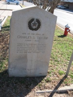 Site of Home of Charles S. Taylor Marker image. Click for full size.