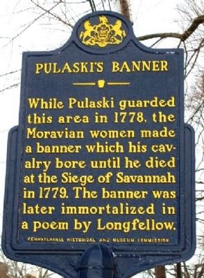 Pulaski's Banner Marker. Click for full size. Pulaski's Banner Marker image. Click for full size.