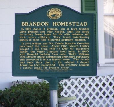 Brandon Homestead Marker image. Click for full size.