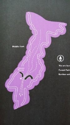 Diagram on Crescent Mounds Marker. Click for full size. Diagram on Crescent Mounds Marker image. Click for full size.