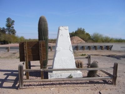 Rear of Mormon Battalion Monument. Click for full size. Rear of Mormon Battalion Monument image. Click for full size.