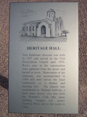 Heritage Hall Marker. Click for full size. Heritage Hall Marker image. Click for full size.