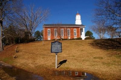 1831 Talbotton United Methodist Church Marker, with the church in the background image. Click for full size.