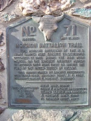 Mormon Battalion Trail Marker image. Click for full size.