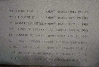Sugar Creek Veteran's Memorial Marker. Click for full size. Sugar Creek Veteran's Memorial Marker image. Click for full size.