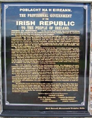 Proclamation of the Irish Republic. Click for full size. Proclamation of the Irish Republic image. Click for full size.