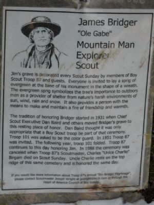 James Bridger Gravesite Marker image. Click for full size.