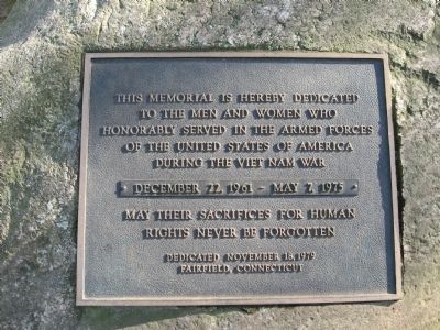 Fairfield Vietnam War Memorial Marker. Click for full size. Fairfield Vietnam War Memorial Marker image. Click for full size.