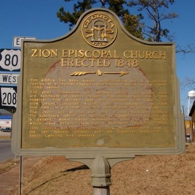 Zion Episcopal Church Marker. Click for full size. Zion Episcopal Church Marker image. Click for full size.