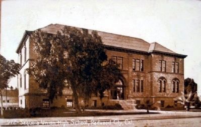 Sequoia Union High School Postcard Image image. Click for full size.